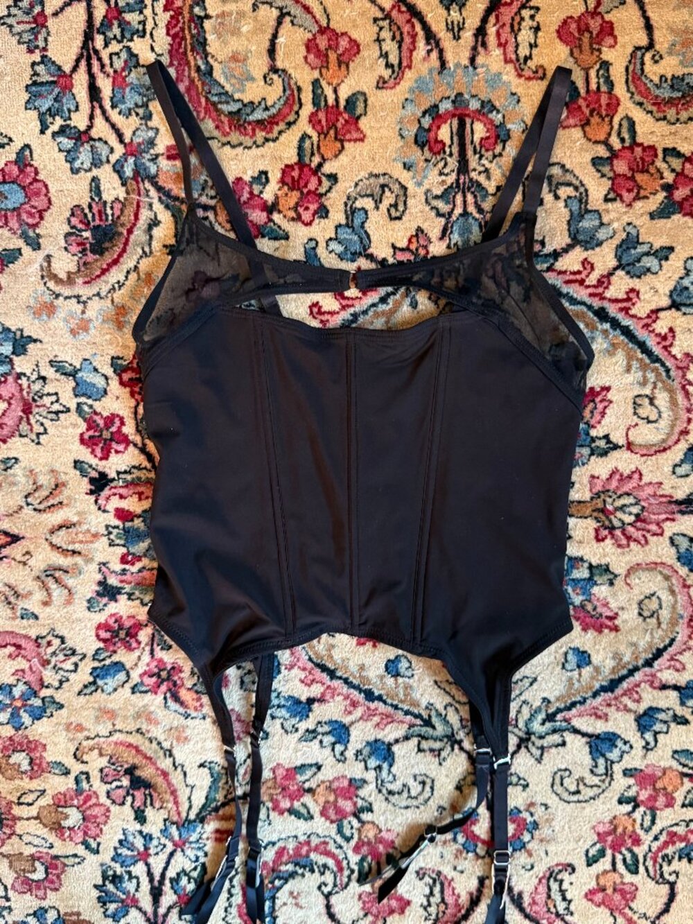 Black Garter Corset Top